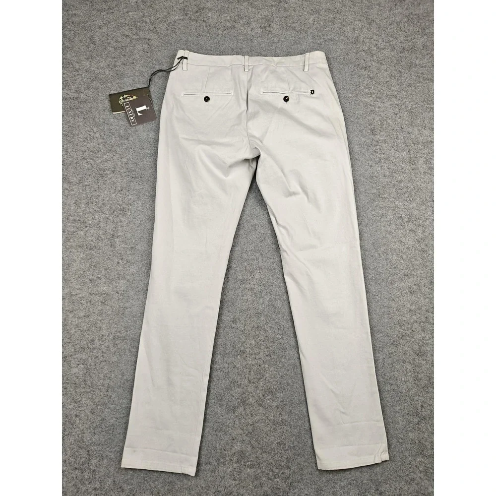 Dondup Pants Mens 35x32 Gray Gaubert‎ Chino Stretch Cotton Made Italy New